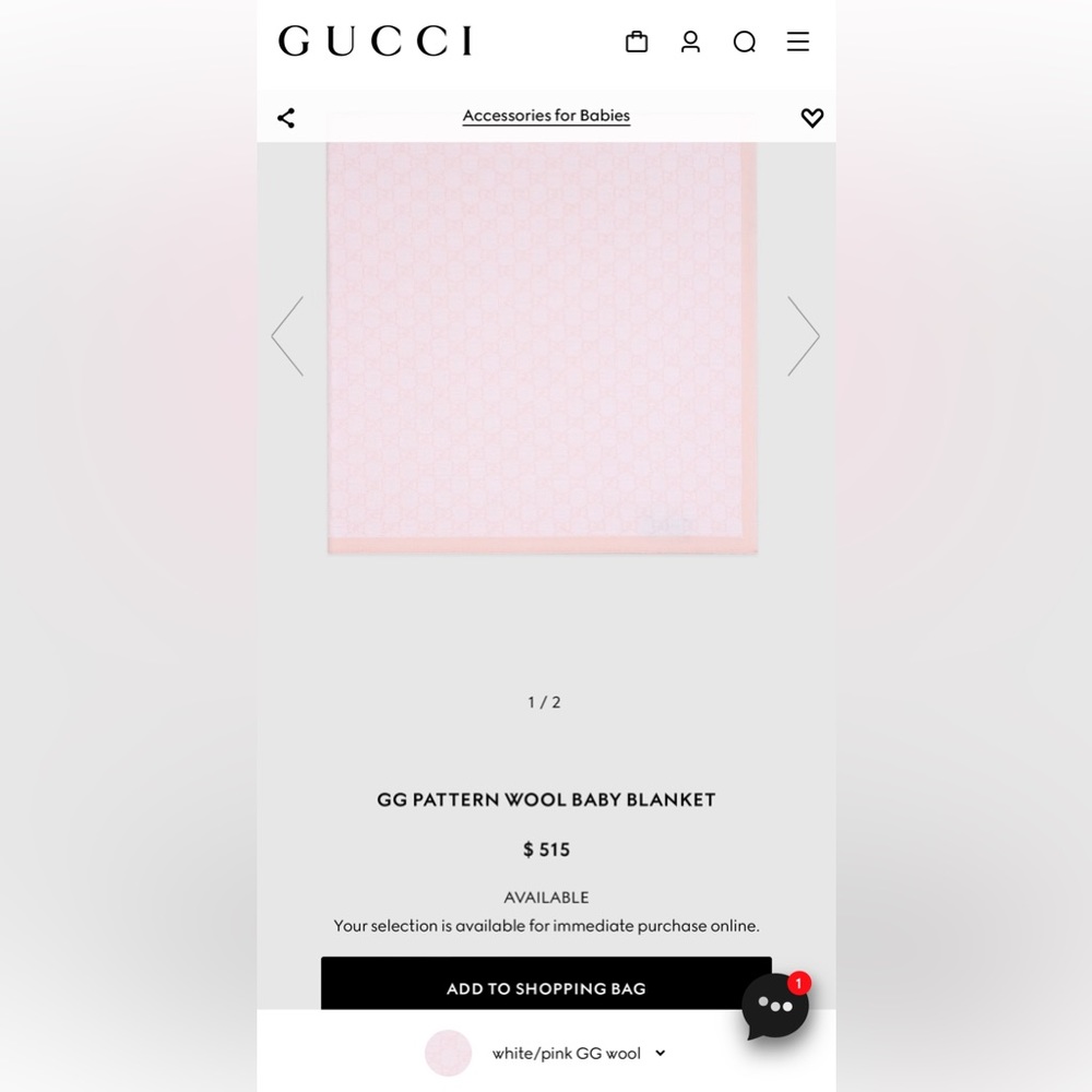 Gucci Baby Blanket